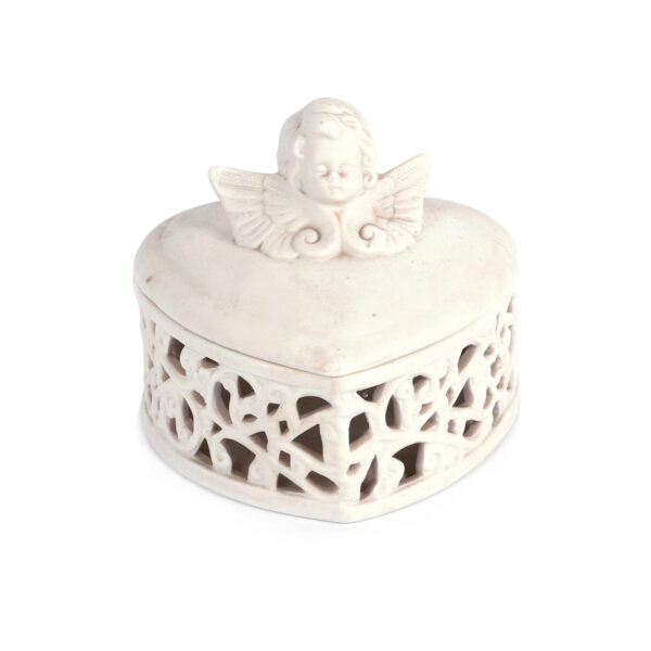 Κουτί καρδιά με αγγελάκι πρόσωπο