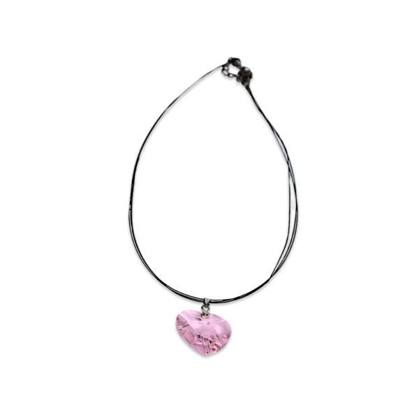 Κολιέ σε σχήμα καρδιά – ΡΟΖ