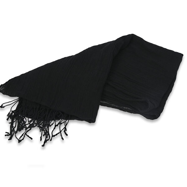 Φουλάρι μαύρο με κρόσια Mistero Venezia