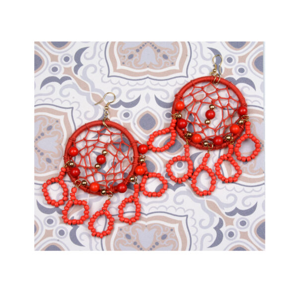 Σκουλαρίκια ονειροπαγίδα – ΚΟΚΚΙΝΟ