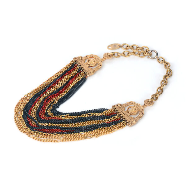 Κολιέ με πολύχρωμες αλυσίδες