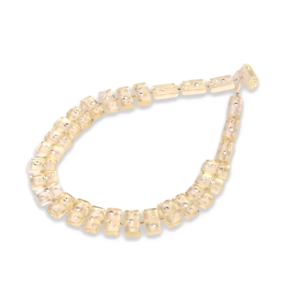 Κολιέ με πέτρες από φυσητό γυαλί και στρας